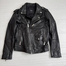 Giacca pelle biker Zara uomo M