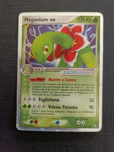 Carta pokémon meganium - carta,