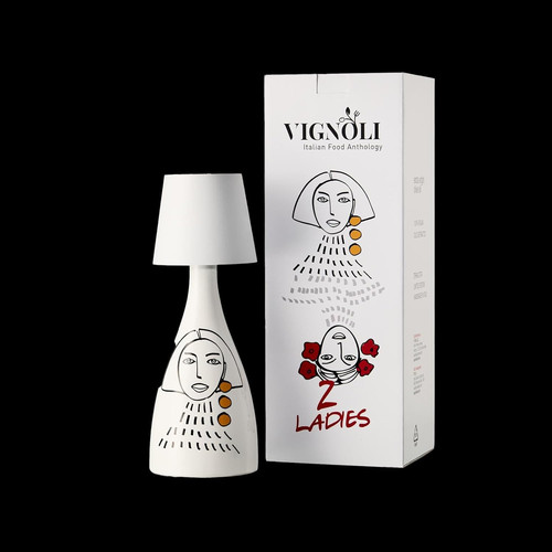 Lampada ceramica dipinta a - in,