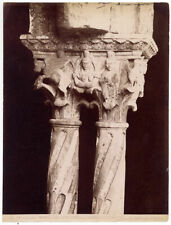 Monreale Palermo Chiostro Particolare Foto all' albumina Incorpora 1880c L893