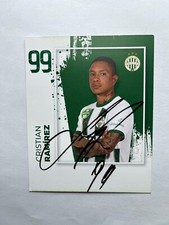 Autografo CRISTIAN RAMIREZ-Ferencvaros Budapest-22 Cappellini ECUADOR-1.FCN-firmato AK