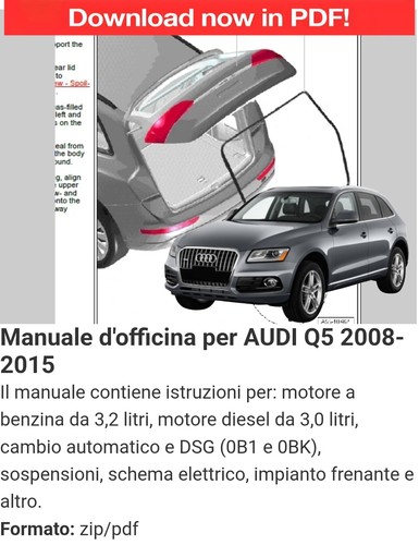 Manuale officina per audi - manuale,
