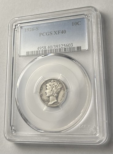 1926 mercury dime pcgs xf40 - dime,