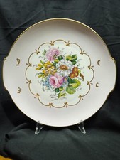 LIMOGES piatto in porcellana Francese cm. 28 Vintage Modernariato Decorato A Man