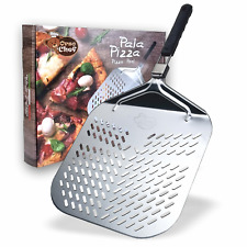 Pala Pizza 32x32 in Alluminio Forato per Forno robusto Manico richiudibile Pane