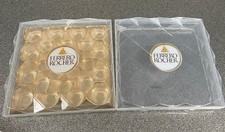 Scatola di plastica trasparente vuota grande Ferrero Rocher, scatola di immagazzinaggio in plastica modello geo