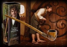 THE HOBBIT LOTR REPLICA PUNTELLO FUNZIONALE UFFICIALE 9" PIPA DI BILBO BAGGINS NUOVO