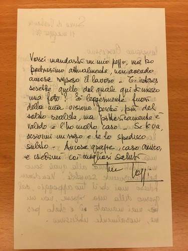 Lettera autografa mario - lettera, di