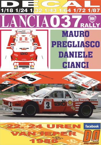 Decal lancia 037 rally - decal,