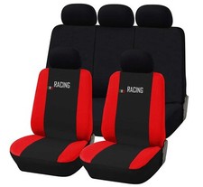 COPRISEDILI AUTO FODERE UNIVERSALI COPRISEDILE RACING COLORE NERO -ROSSO 