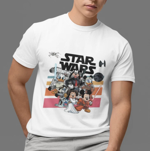 Maglietta simpatica star wars - star,