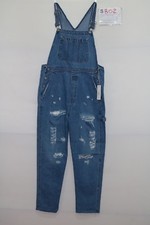 Salopette GAP (Cod. S802) Taglia L Tuta Jeans Usato Vintage customized strappi