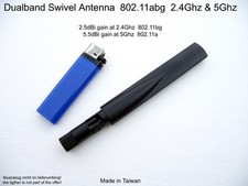 Antenna dual band 802.11N/AC/AX/BE 2.5dbi/2.4ghz 5.5dbi/5ghz Wifi 5/6/6E/7 RP-SMA