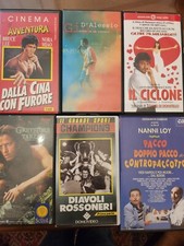 Lotto 6 VHS GIGI D'Alessio MILAN IL CICLONE BRUCE LEE TARZAN 