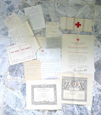 2° GUERRA CROCE ROSSA INFERMIERA VOLONTARIA WW2 CREMONA DIPLOMA FASCIA DOCUMENTI