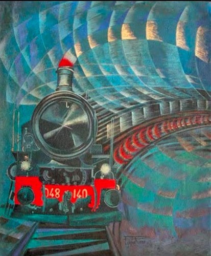 Stampa pippo rizzo 1926 - stampa, treno