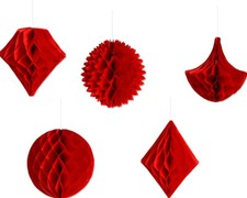 3 festoni decorativi rossi