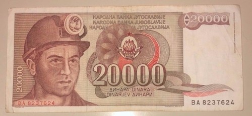 Jugoslavia 20000 dinar dinari - jugoslavia,