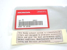 HONDA ADESIVO AVVERTENZA