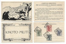 Cartolina in Franchigia  Ignoto Militi 4 x Anniversario Vittoria 4° giorno emiss