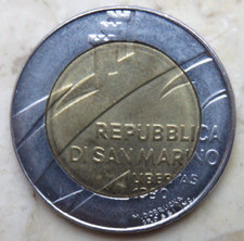San Marino 500 lire 1990 KM#