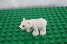 Lego Duplo PARTE DI RICAMBIO ANIMALE zoo orso polare cucciolo piccolo ghiaccio