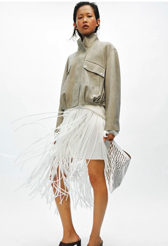 Giacca pelle scamosciata - , zara