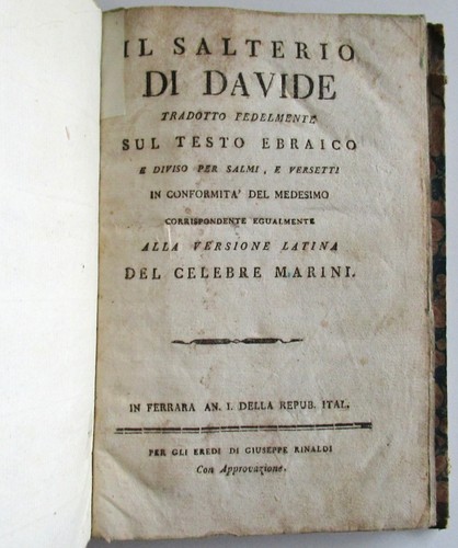 Salterio davide tradotto - di,