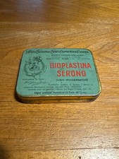 Scatola in latta Bioplastina Serono-Istituto Nazionale Medico-Roma’30-Tricolore