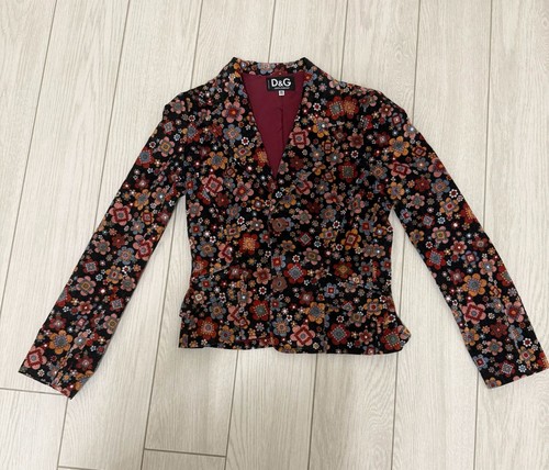 Giacca velluto floreale - d&g,
