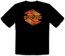 SUZUKI T-shirt nera con logo