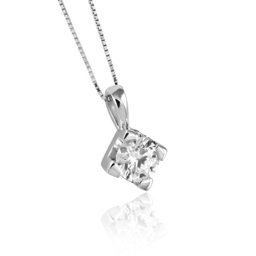 Collana punto luce oro bianco - luce,