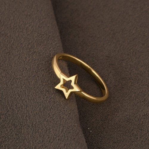 Anello stella aperta - , placcato
