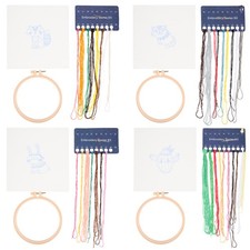  4 Sets Da Ricamo Kit Per Lavoretti Bambini Di Cucito Principianti