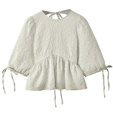 ZARA blusa grigia cravatta