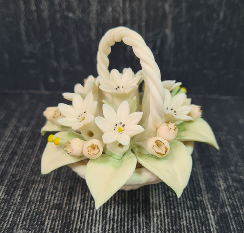 Capodimonte porcellana cestino - capodimonte,