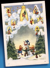 Vecchio Calendario Avvento 1952 Pupazzo Reigen Paul Meyer Editore Brema