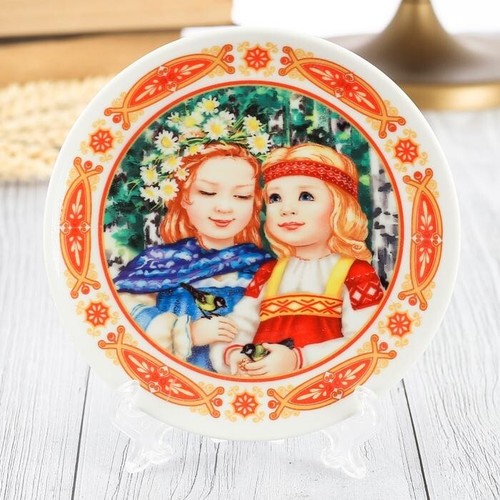 Piatto ceramica bambine - piatto,
