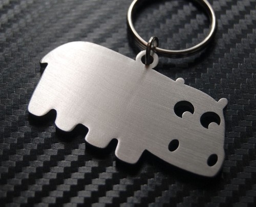 Hippo keyring keychain key - keyring,