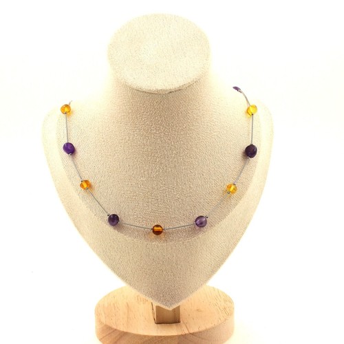 Collana perle ambra autentica - ambra,