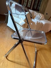4 sedie design pieghevoli trasparenti plexiglas come nuove (mai usate)