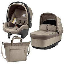 PEG PEREGO SET ELITE POP UP MODULAR NAVETTA OVETTO E BORSA CREAM BEIGE NO RUOTE