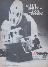 Pubblicità Advertising Italian 1973 CINEPROIETTORE TONDO JUNIOR CT 90