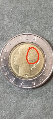 500 lire errore - 500, conio
