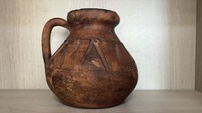 VECCHIO VASO -BROCCA IN TERRACOTTA BOTTEGA ARTIGIANA DEIANA SINISCOLA SARDEGNA