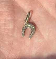 Ferro Di Cavallo Oro 18k 750 Ciondolo Portafortuna 