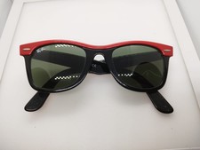 Ray Ban RB2143 50-22 Wayfarer II montatura nero/rosso lenti verdi coppia vintage