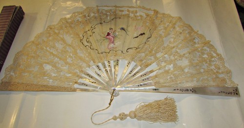 Antico ventaglio pizzo - antico,