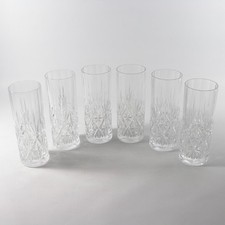 SERVIZIO 6 BICCHIERI DA COCKTAIL HIGHBALL IN CRISTALLO VINTAGE ANNI 60 W128