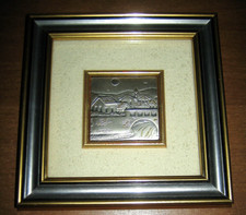 QUADRO LASTRA ARGENTO 925 ALLIANI firmato con Certificato Bassorilievo Vintage